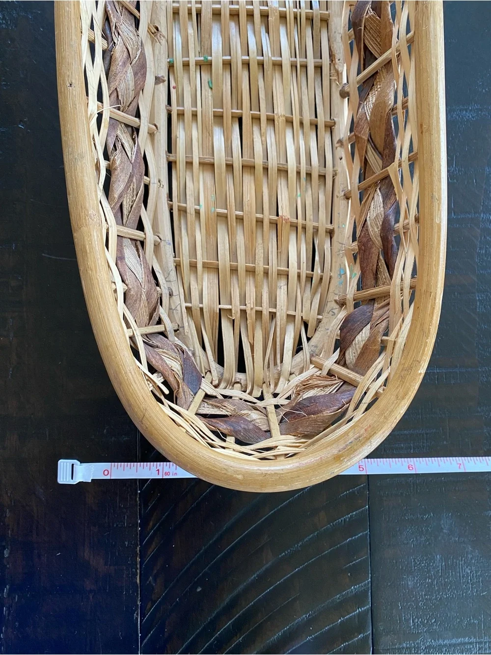Woven Oval Serving Basket - Natural Brown